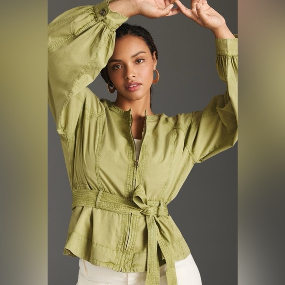 ANTHROPOLOGIE | Belted utility jacket | size small - Picture 11 of 11